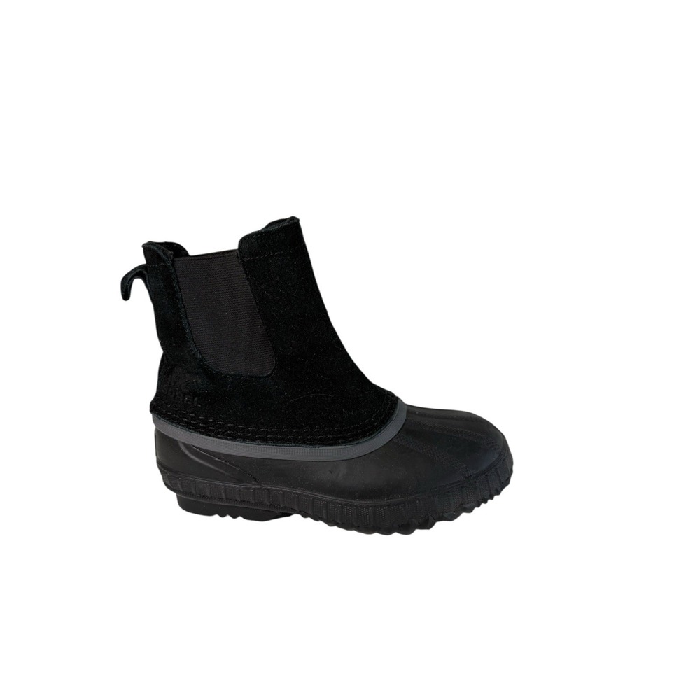 Sorel Ankle Suede Leather Waterproof Rubber Slip On Duck Boots Youth Size 1Y‎